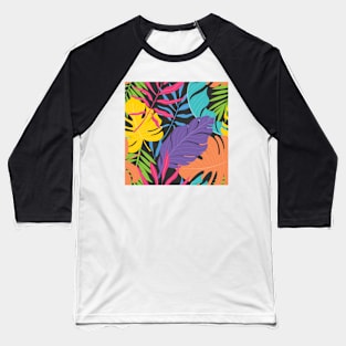 Colorful Exotic Flowers | Urban Finery Baseball T-Shirt